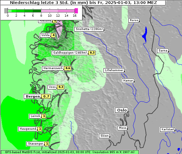 Niederschlag, 3. 1. 2025