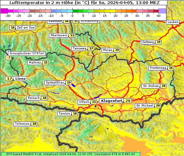 Temperatur, 5. 4. 2026