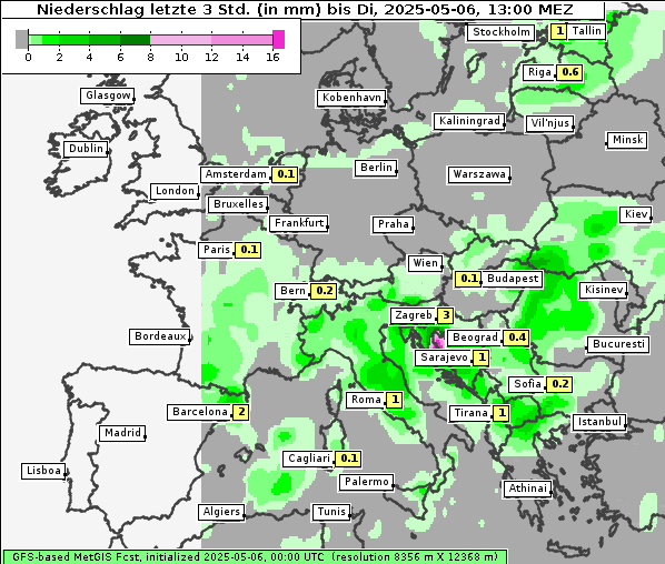 Niederschlag, 6. 5. 2025