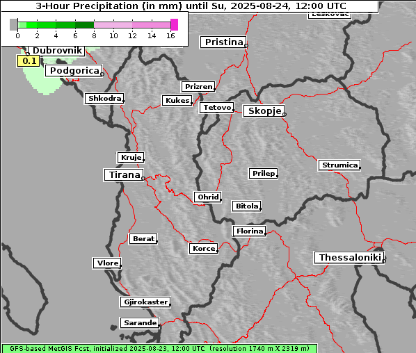 Niederschlag, 24. 8. 2025
