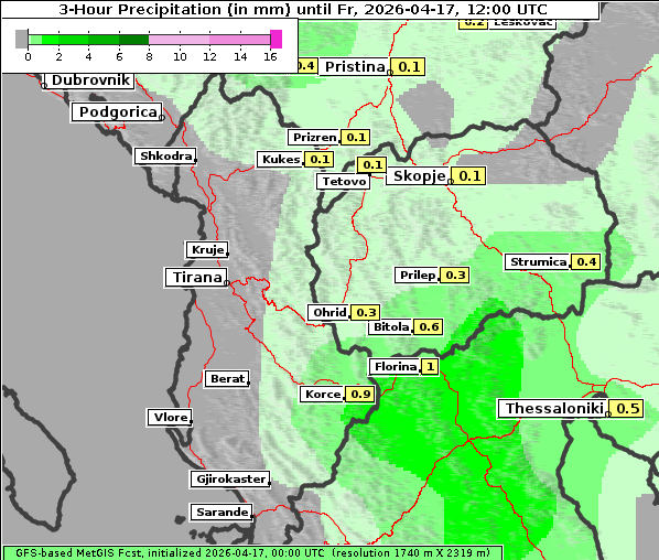 Niederschlag, 17. 4. 2026