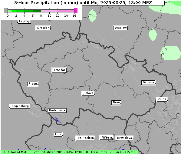Niederschlag, 25. 8. 2025