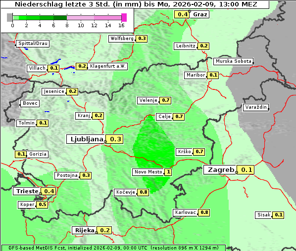 Niederschlag, 9. 2. 2026