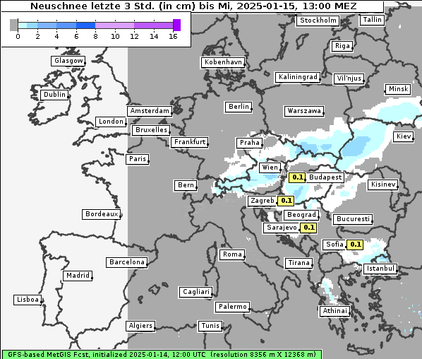 Neuschnee, 15. 1. 2025