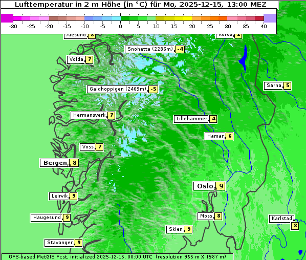 Temperatur, 15. 12. 2025