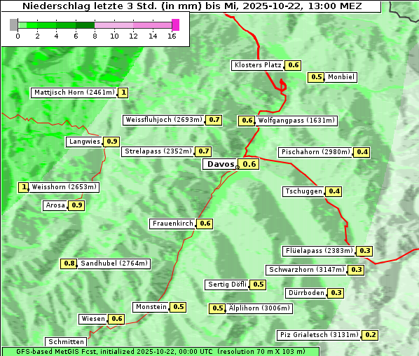 Niederschlag, 22. 10. 2025