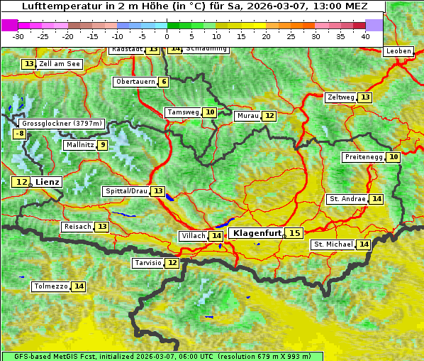 Temperatur, 7. 3. 2026
