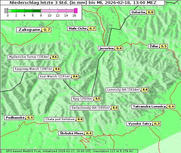 Niederschlag, 18. 2. 2026