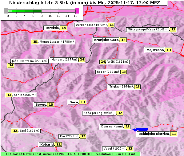 Niederschlag, 17. 11. 2025