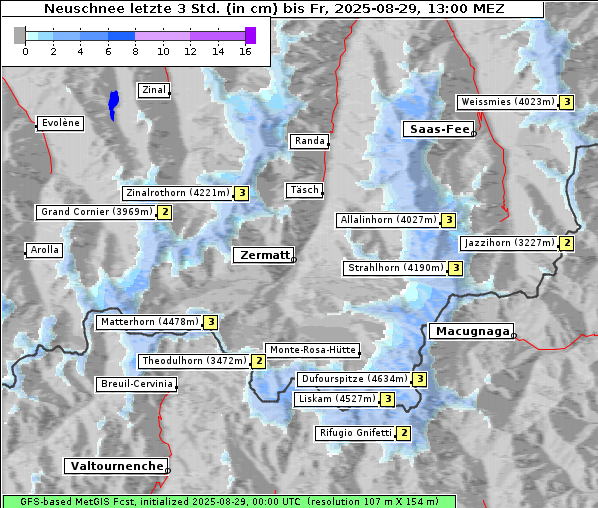 Neuschnee, 29. 8. 2025