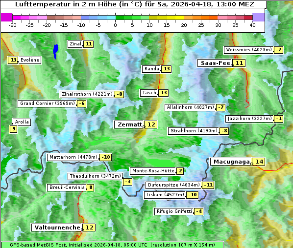 Temperatur, 18. 4. 2026