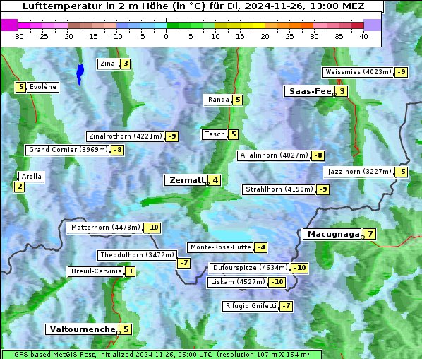 Temperatur, 26. 11. 2024