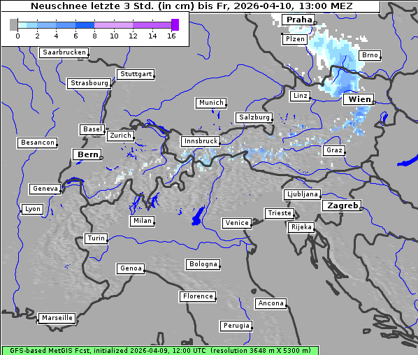 Neuschnee, 10. 4. 2026