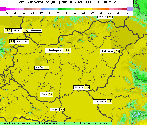 Temperatur, 5. 3. 2026