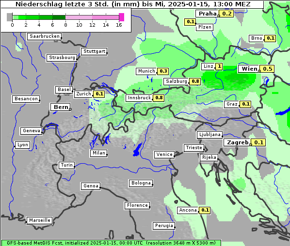 Niederschlag, 15. 1. 2025
