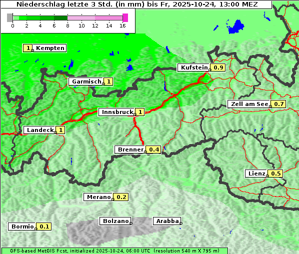 Niederschlag, 24. 10. 2025