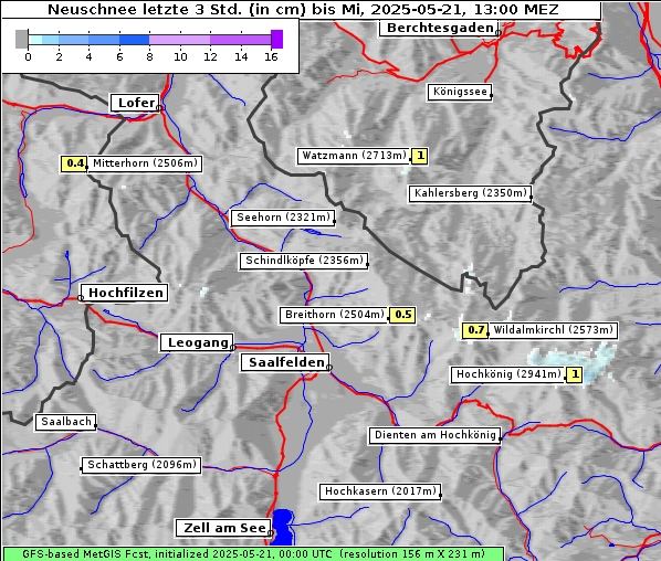 Neuschnee, 21. 5. 2025