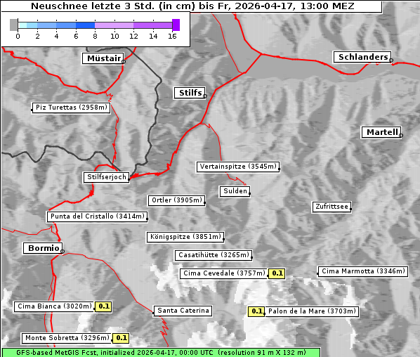 Neuschnee, 17. 4. 2026