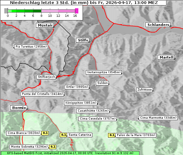 Niederschlag, 17. 4. 2026
