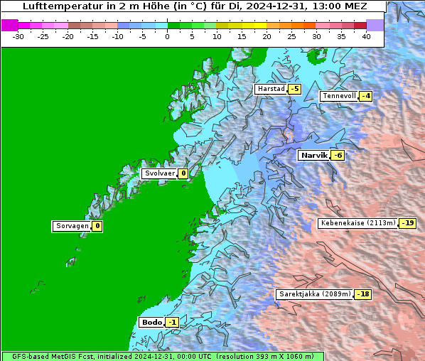 Temperatur, 31. 12. 2024