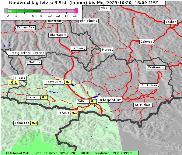 Niederschlag, 20. 10. 2025