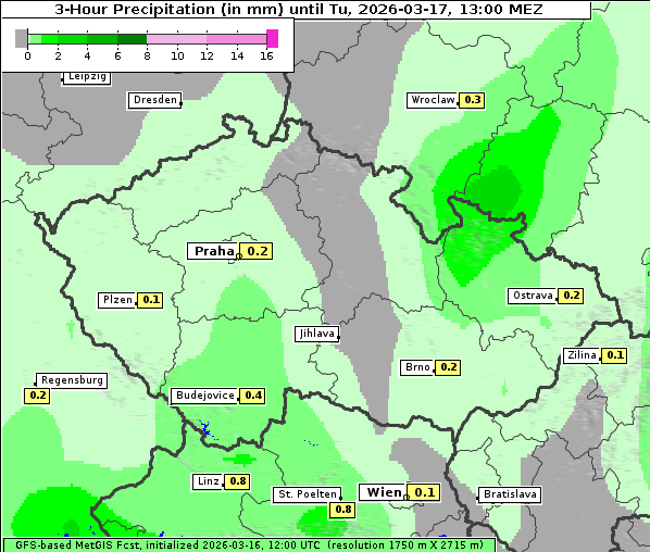 Niederschlag, 17. 3. 2026