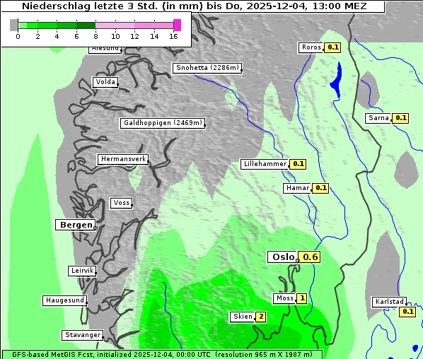 Niederschlag, 4. 12. 2025