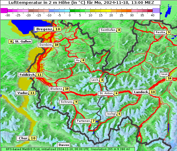 Temperatur, 18. 11. 2024