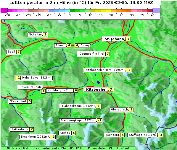 Temperatur, 6. 2. 2026