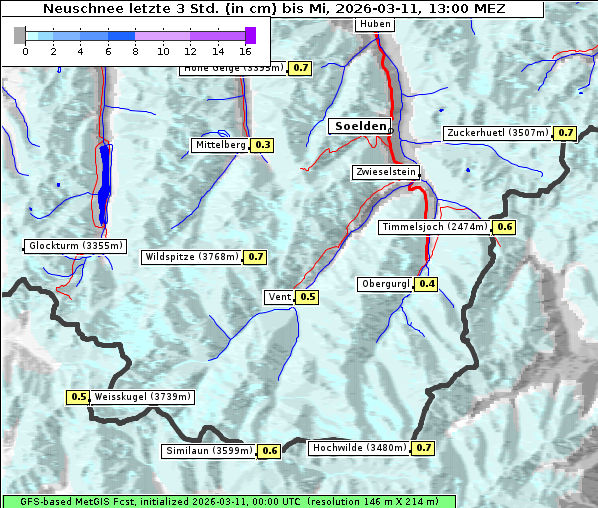 Neuschnee, 11. 3. 2026