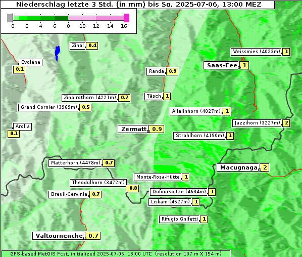 Niederschlag, 6. 7. 2025
