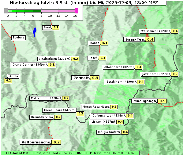 Niederschlag, 3. 12. 2025