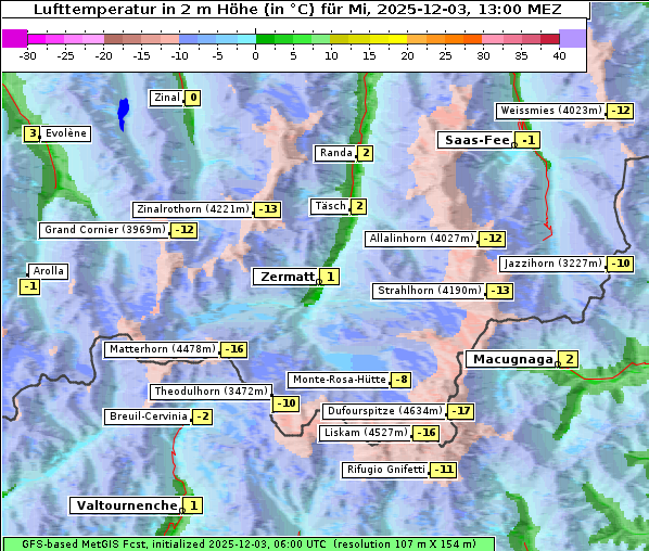 Temperatur, 3. 12. 2025