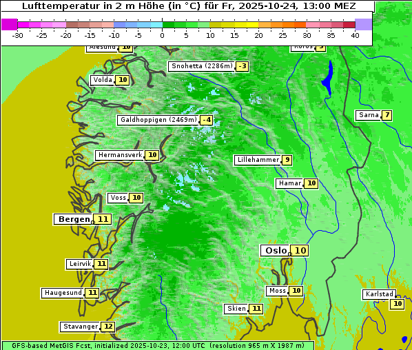Temperatur, 24. 10. 2025