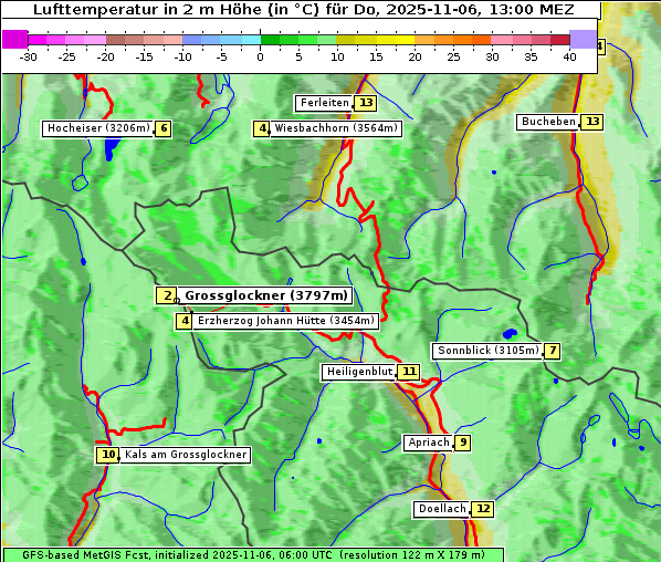 Temperatur, 6. 11. 2025