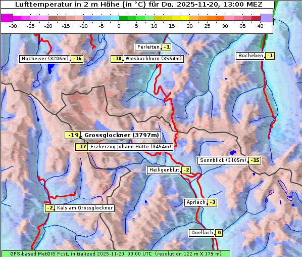 Temperatur, 20. 11. 2025