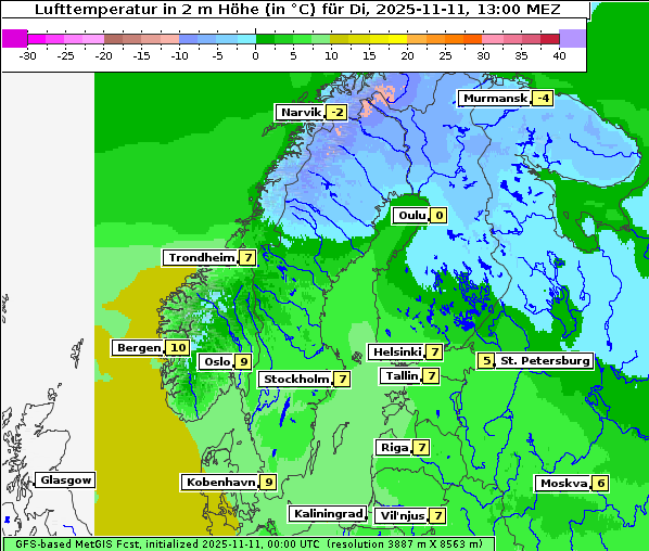 Temperatur, 11. 11. 2025
