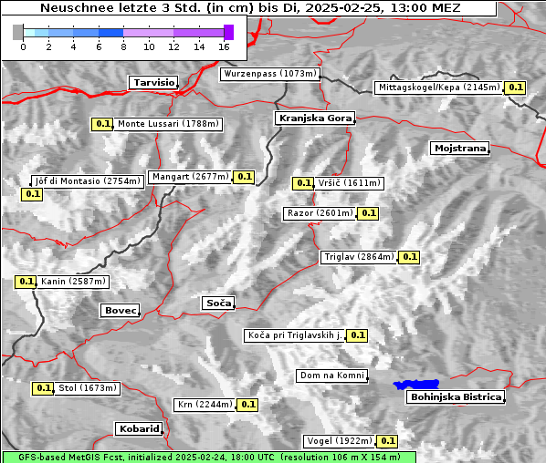 Neuschnee, 25. 2. 2025