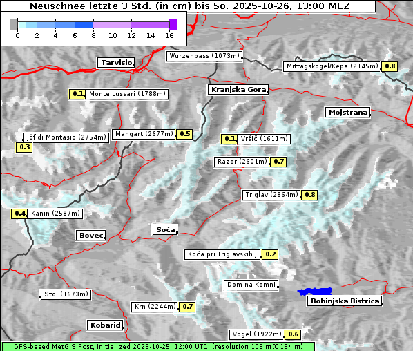 Neuschnee, 26. 10. 2025