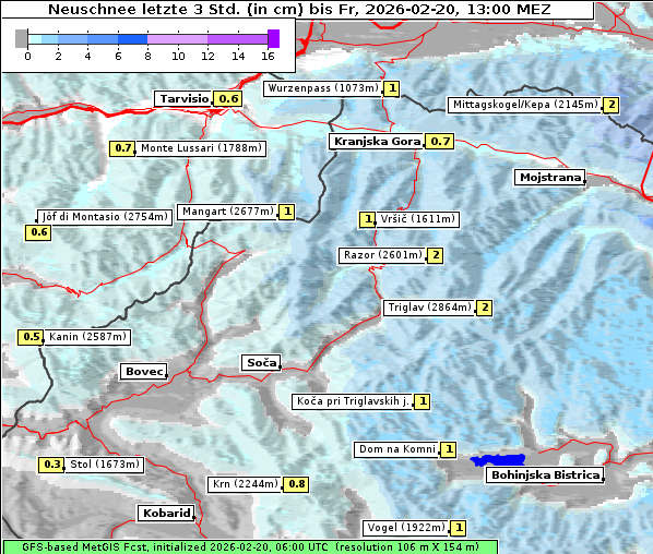 Neuschnee, 20. 2. 2026