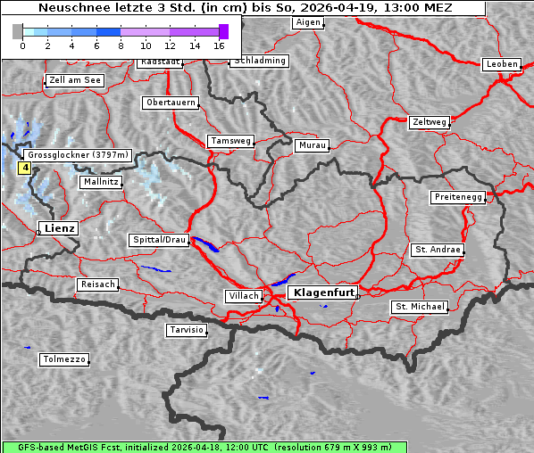Neuschnee, 19. 4. 2026