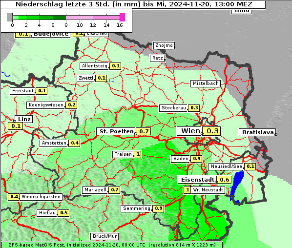 Niederschlag, 20. 11. 2024