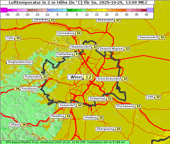 Temperatur, 26. 10. 2025