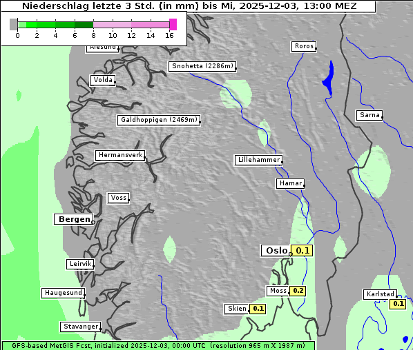 Niederschlag, 3. 12. 2025