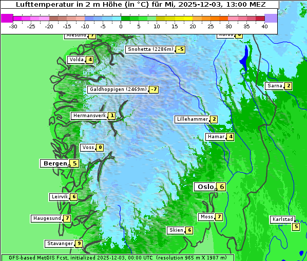 Temperatur, 3. 12. 2025