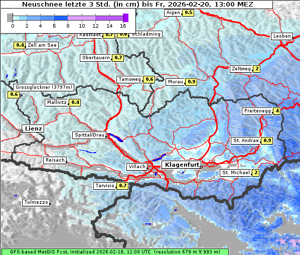Neuschnee, 20. 2. 2026