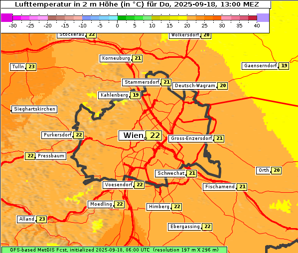 Temperatur, 18. 9. 2025