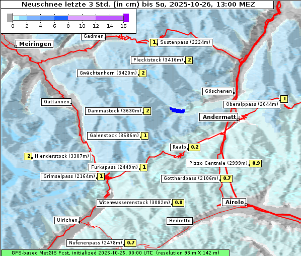Neuschnee, 26. 10. 2025