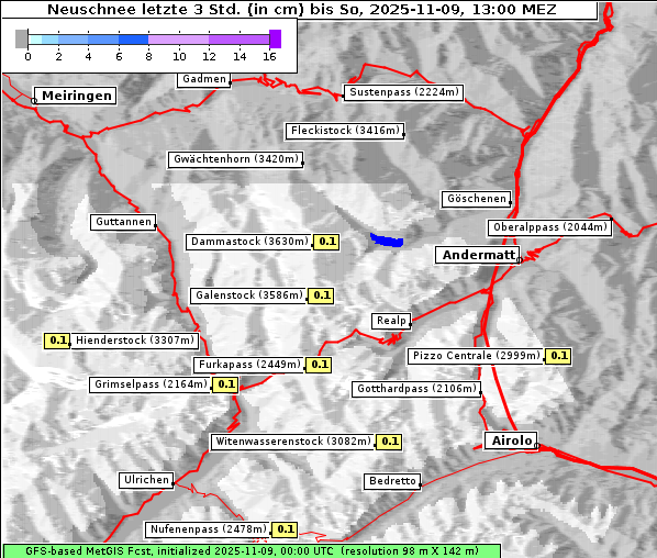 Neuschnee, 9. 11. 2025