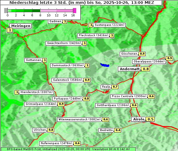 Niederschlag, 26. 10. 2025
